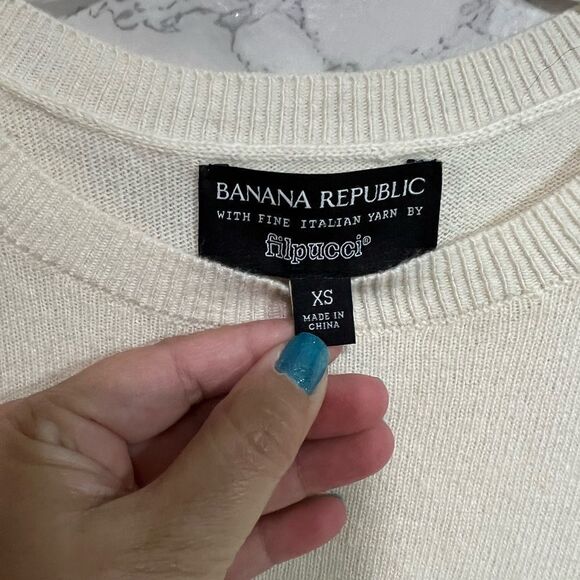 Banana Republic Filpucci Fine Italian Wool Superloft Yarn Sweater Size XS - Picture 4 of 5